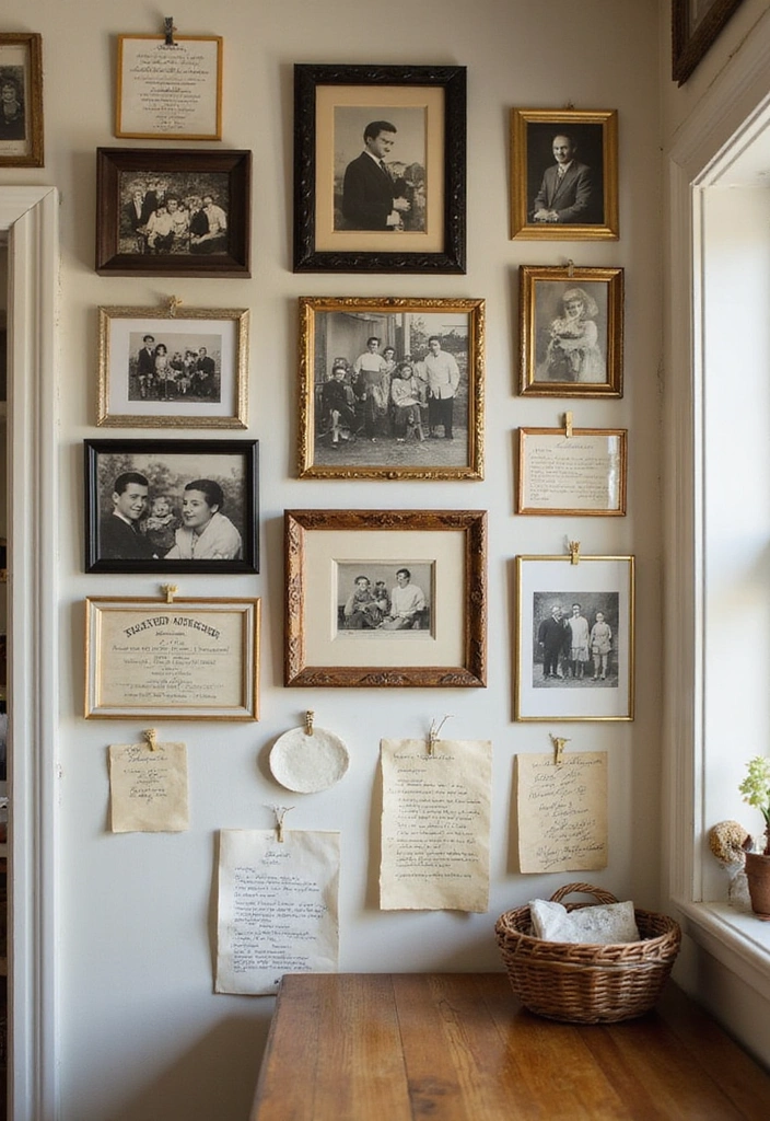 18 Grandmacore Kitchen Decor Tips That’ll Turn Your Space Into a Warm Hug! - 11. Create a Memory Wall