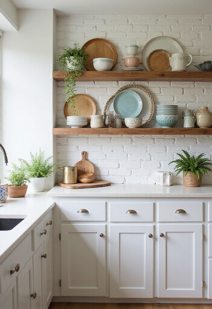 20 Farmhouse Kitchen Brick Backsplash Ideas That'll Make You Say 'Wow!' - 2. Whitewashed Brick