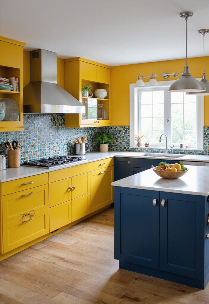 20 Stunning Modern Kitchen Layouts for Open Concept Living: Discover the Best Flow! - 3. Bold Color Statements