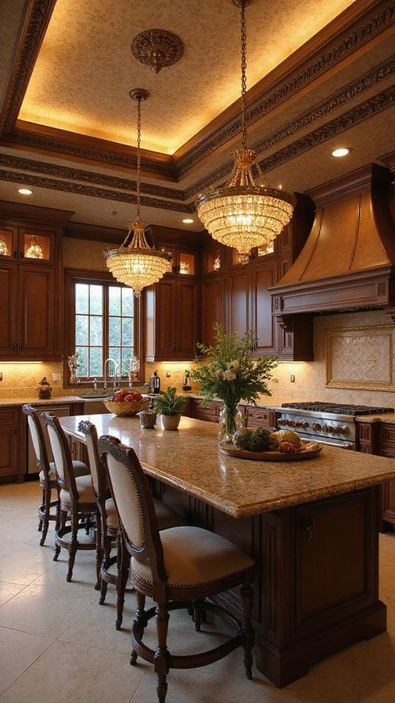 20 Luxury Modern Kitchen Ideas That Exude Sophisticated Style - 5. Luxurious Lighting Fixtures