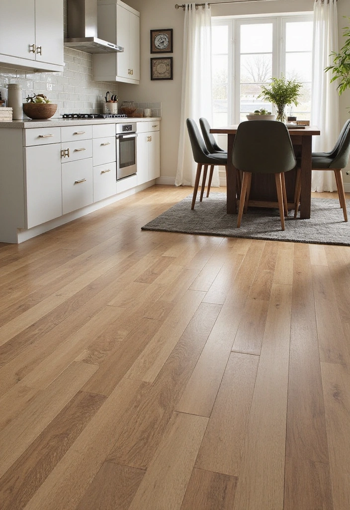 20 Budget-Friendly Modern Kitchen Makeovers That Look Expensive - 9. Unique Flooring Options
