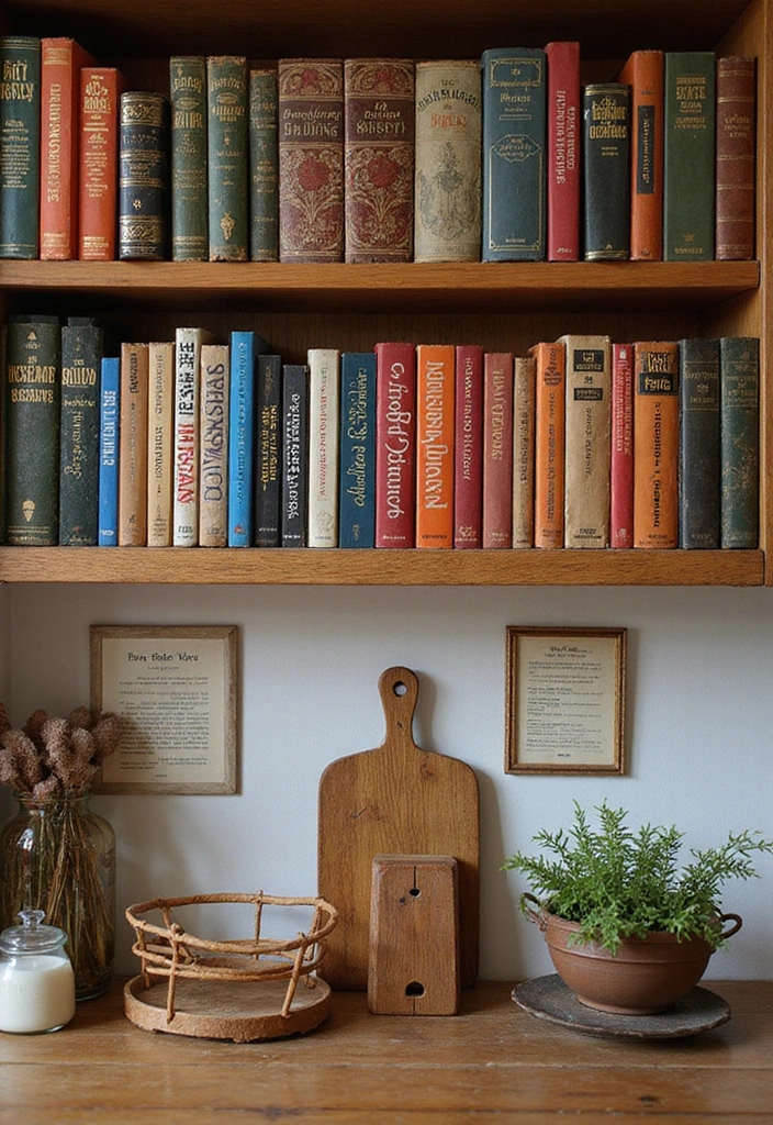 18 Grandmacore Kitchen Decor Tips That’ll Turn Your Space Into a Warm Hug! - 7. Display Your Cookbooks