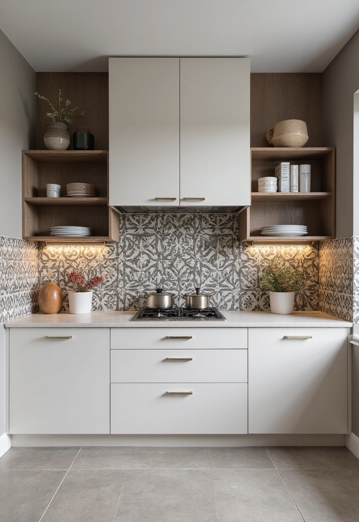 20 Stunning Modern Kitchen Layouts for Open Concept Living: Discover the Best Flow! - 16. Clean Lines and Geometric Patterns