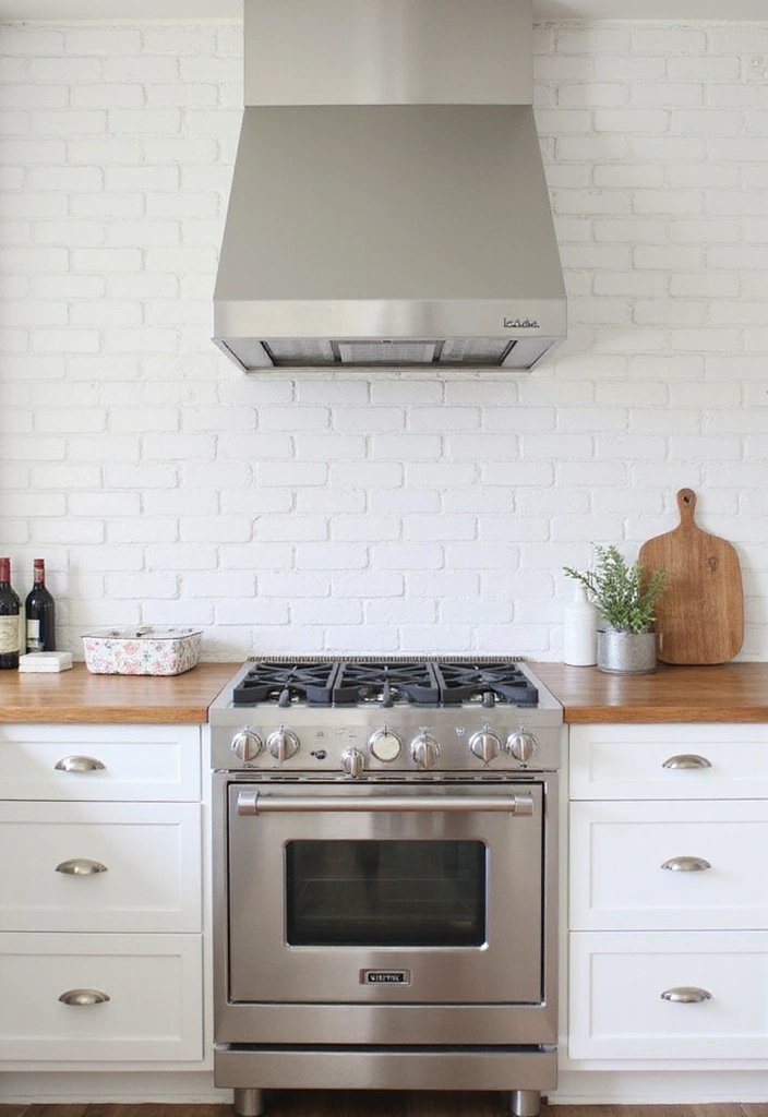 20 Farmhouse Kitchen Brick Backsplash Ideas That'll Make You Say 'Wow!' - 16. Minimalist Brick Design