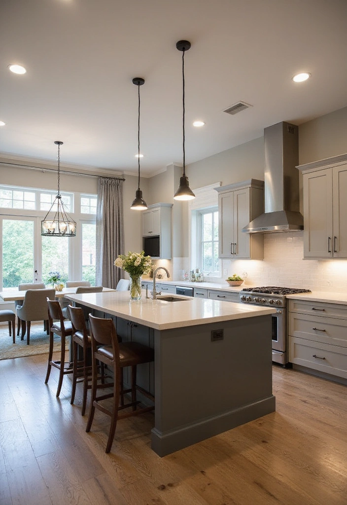 20 Stunning Modern Kitchen Layouts for Open Concept Living: Discover the Best Flow! - 17. Integrated Dining Areas