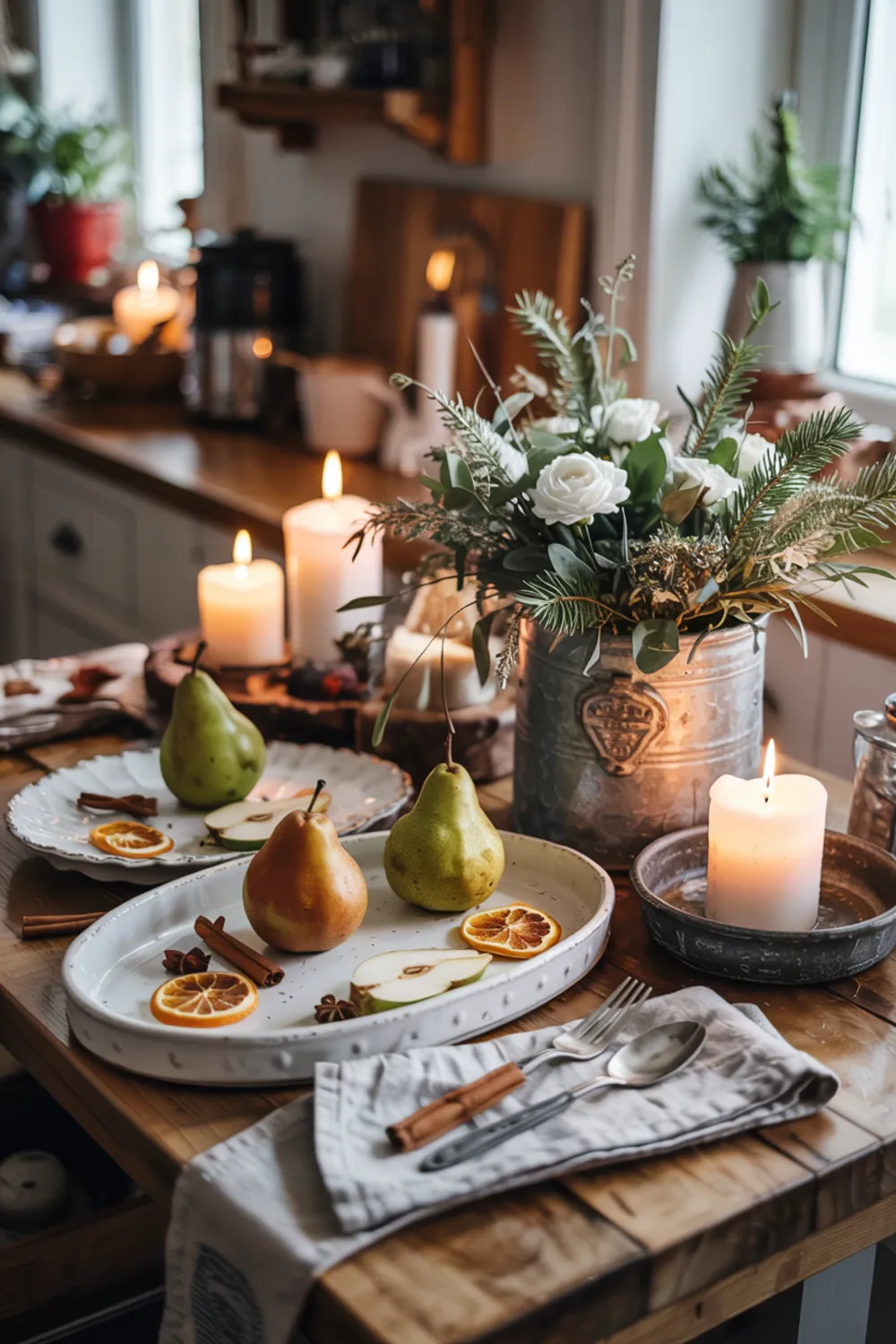 25 Winter Kitchen Table Decor Ideas for January (After Christmas, Non Holiday)