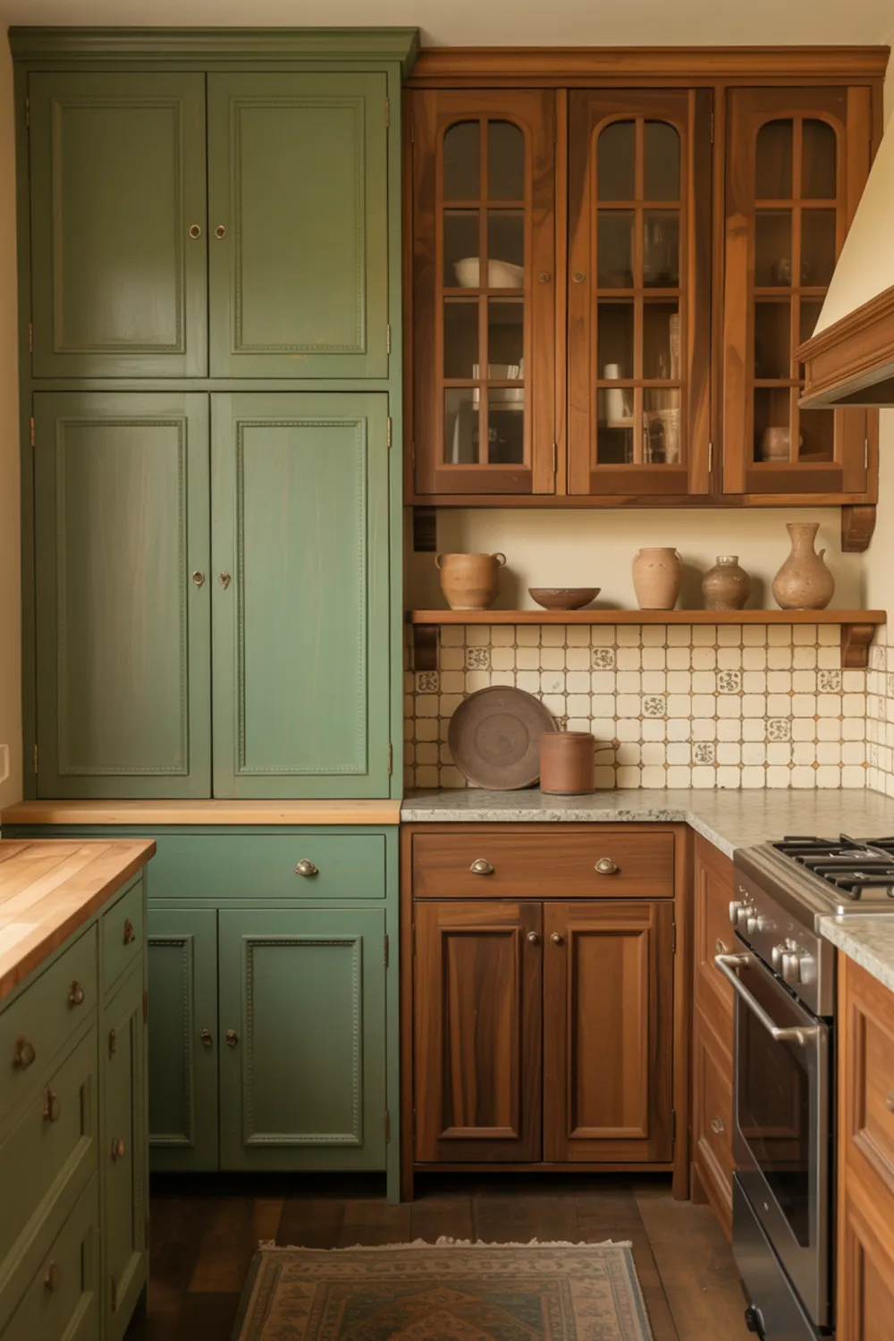35 Green and Wood Kitchen Cabinet Ideas That Feel Warm, Fresh, and High-End