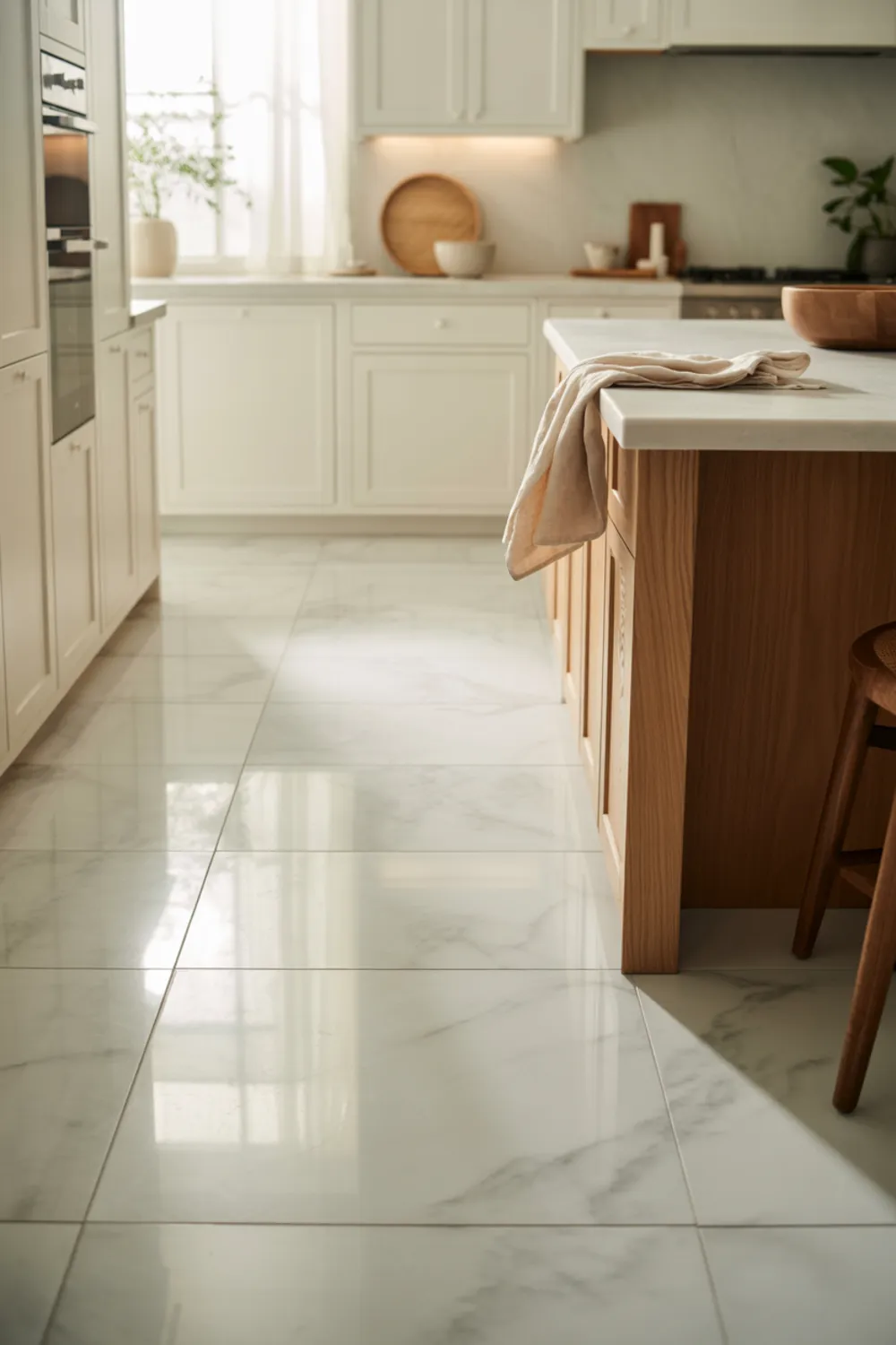 35 White Kitchen Floor Ideas You’ll Want to Copy (Tile, Vinyl, Marble + More)