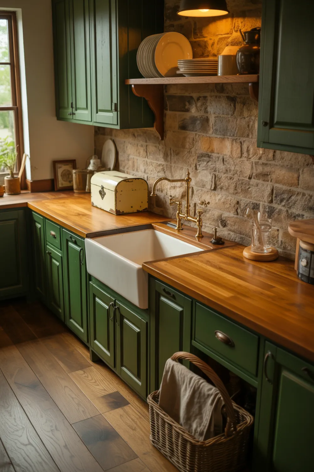35 Dark Green Kitchen Cabinet Ideas That Make Your Kitchen Feel Rich and Cozy